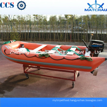 Marine Rescue Fiberglass Rigid Solas Lifesaving Open Type Life Boat